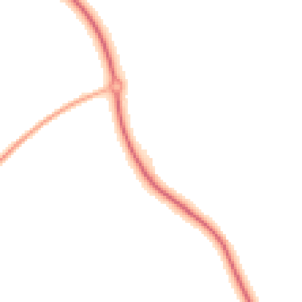 Night-time road noise heatmap for SG12 0ET