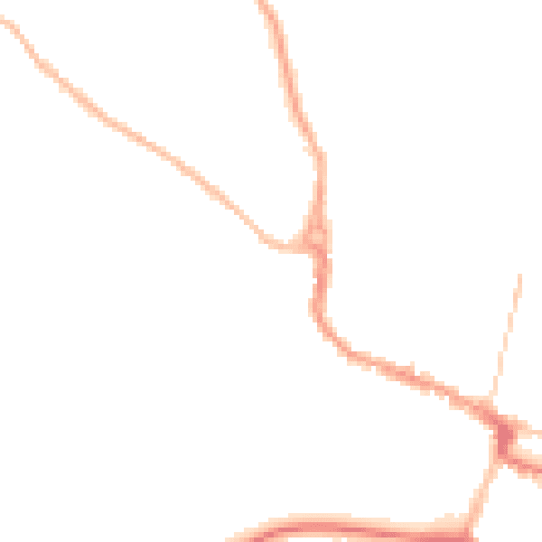 Night-time road noise heatmap for SG12 0HU