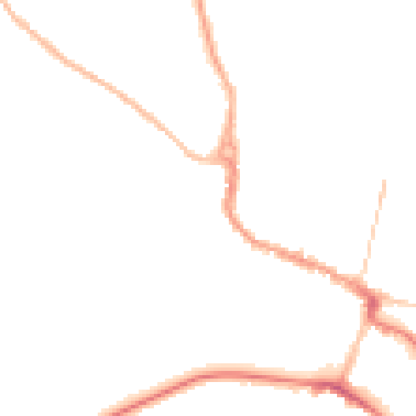 Night-time road noise heatmap for SG12 0HY