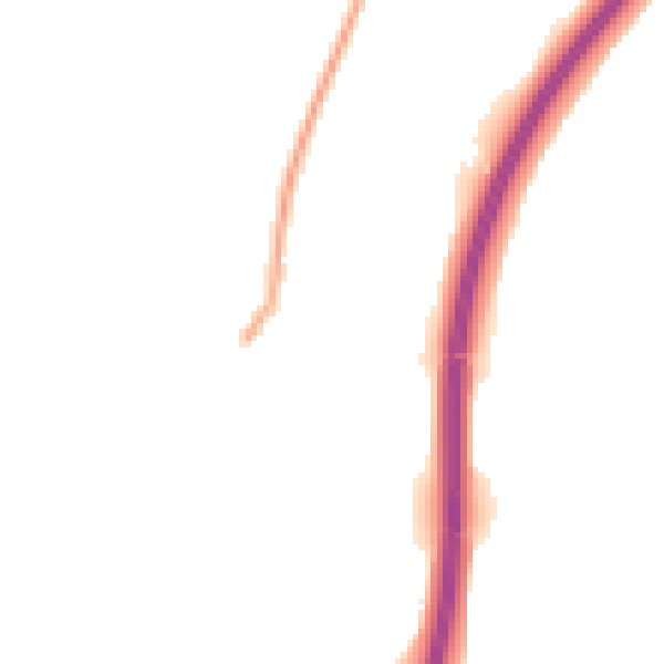 Night-time road noise heatmap for SG12 0TY