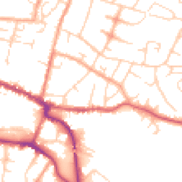 Daytime road noise heatmap for SG12 7AG