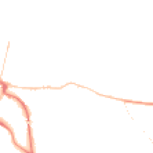 Night-time road noise heatmap for SG12 7AP