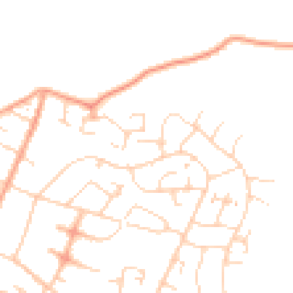 Daytime road noise heatmap for SG12 7JJ