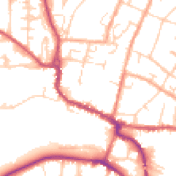 Daytime road noise heatmap for SG12 9EN