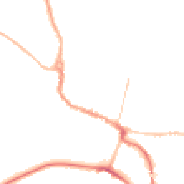 Night-time road noise heatmap for SG12 9EN