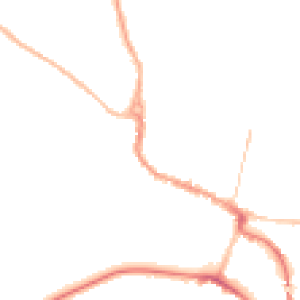 Night-time road noise heatmap for SG12 9ER