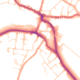 Daytime road noise heatmap for SG12 9PJ