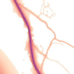 Daytime road noise heatmap for SG12 9RB