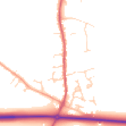 Daytime road noise heatmap for SG16 6AA