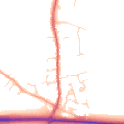 Daytime road noise heatmap for SG16 6AT