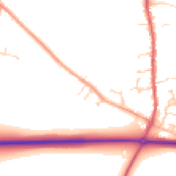 Daytime road noise heatmap for SG16 6BJ