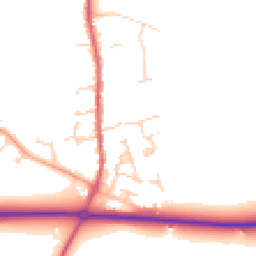 Daytime road noise heatmap for SG16 6BT