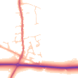 Daytime road noise heatmap for SG16 6BY