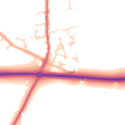 Daytime road noise heatmap for SG16 6DG