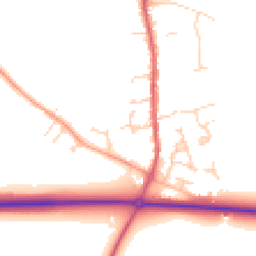 Daytime road noise heatmap for SG16 6PB