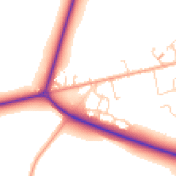 Daytime road noise heatmap for SG17 5BJ