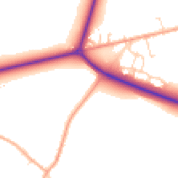 Daytime road noise heatmap for SG17 5BL