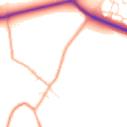 Daytime road noise heatmap for SG17 5BN