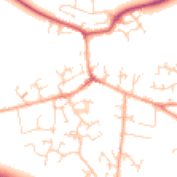 Daytime road noise heatmap for SG17 5DD
