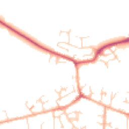 Daytime road noise heatmap for SG17 5DP