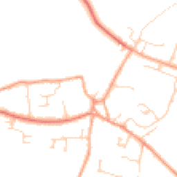 Daytime road noise heatmap for SG17 5EW