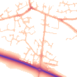 Daytime road noise heatmap for SG17 5LG