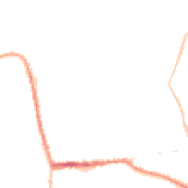 Night-time road noise heatmap for SG18 0DA