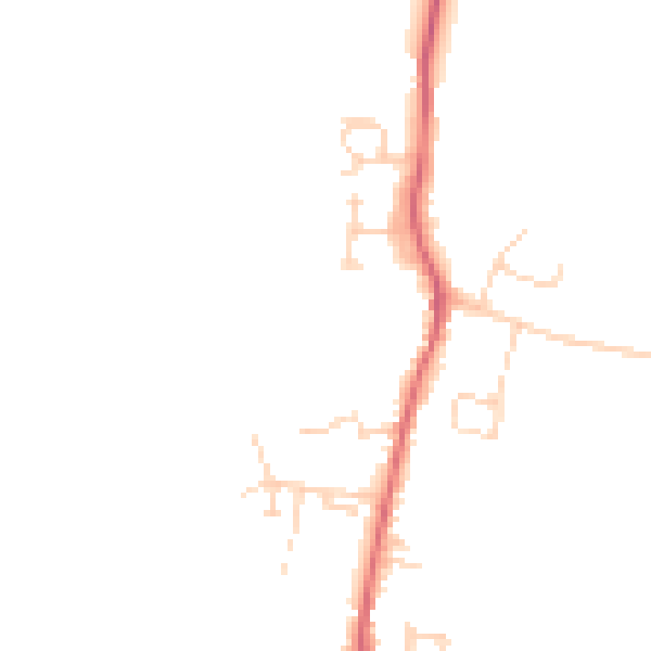 Daytime road noise heatmap for SG18 9RD