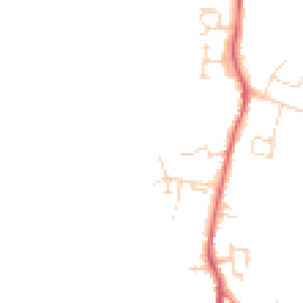 Daytime road noise heatmap for SG18 9UR