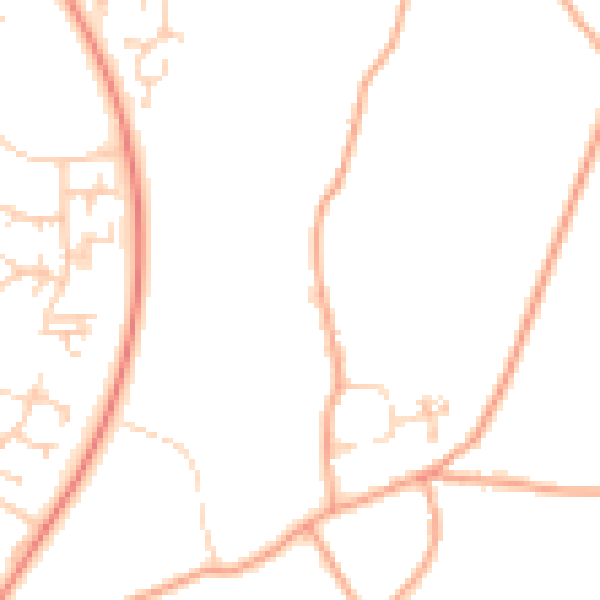 Daytime road noise heatmap for SG2 7HW