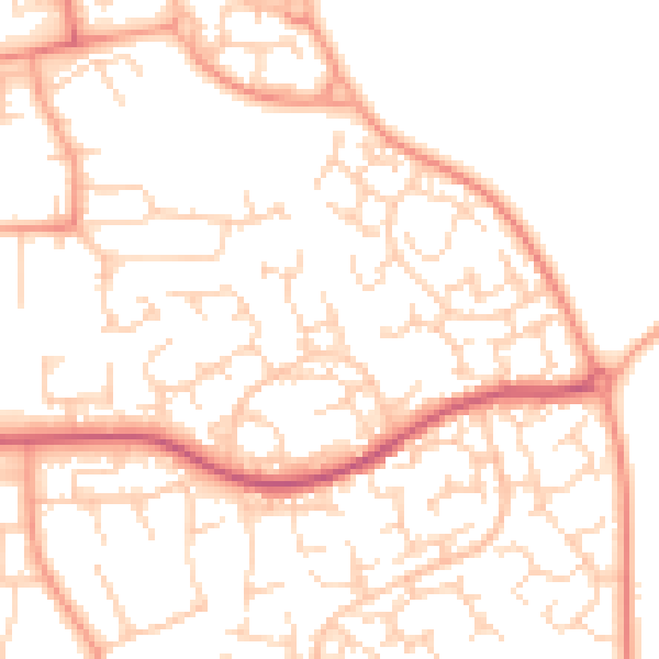 Daytime road noise heatmap for SG2 7QU