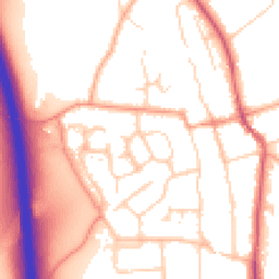 Daytime road noise heatmap for SG3 6BA