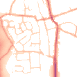 Daytime road noise heatmap for SG3 6BH