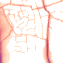 Daytime road noise heatmap for SG3 6BW