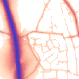 Daytime road noise heatmap for SG3 6EH