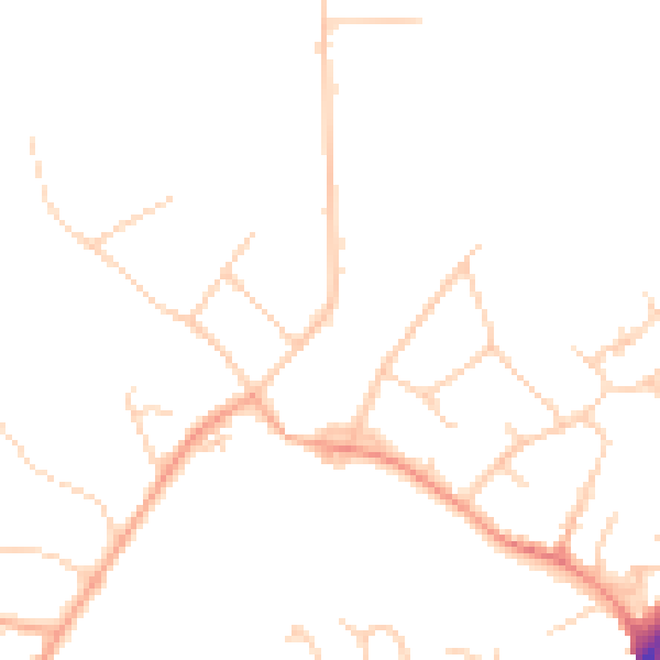 Daytime road noise heatmap for SG4 0AP