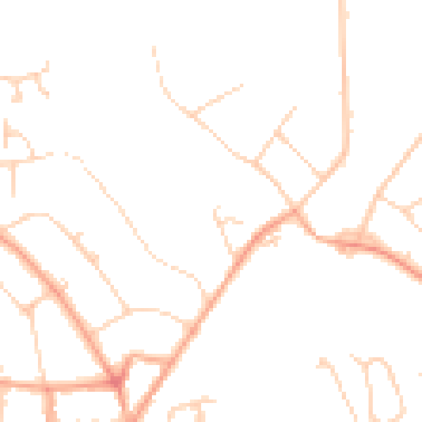 Daytime road noise heatmap for SG4 0DA