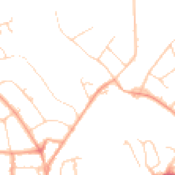 Daytime road noise heatmap for SG4 0DB