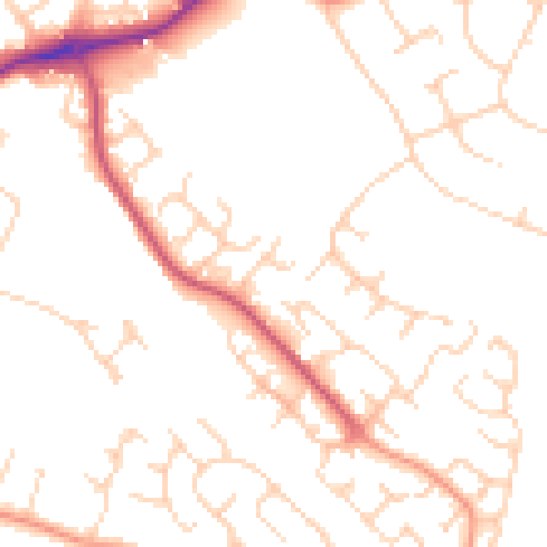 Daytime road noise heatmap for SG4 0RS