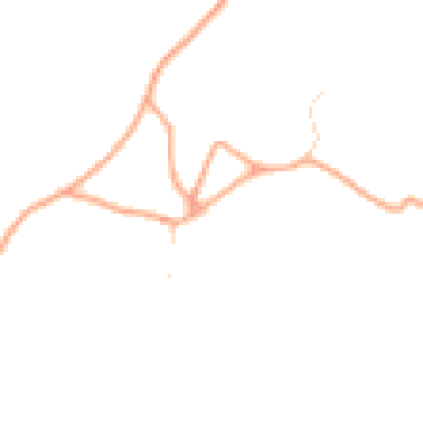 Daytime road noise heatmap for SG4 8JD