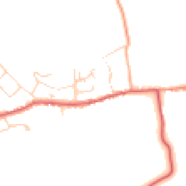 Daytime road noise heatmap for SG4 8RX