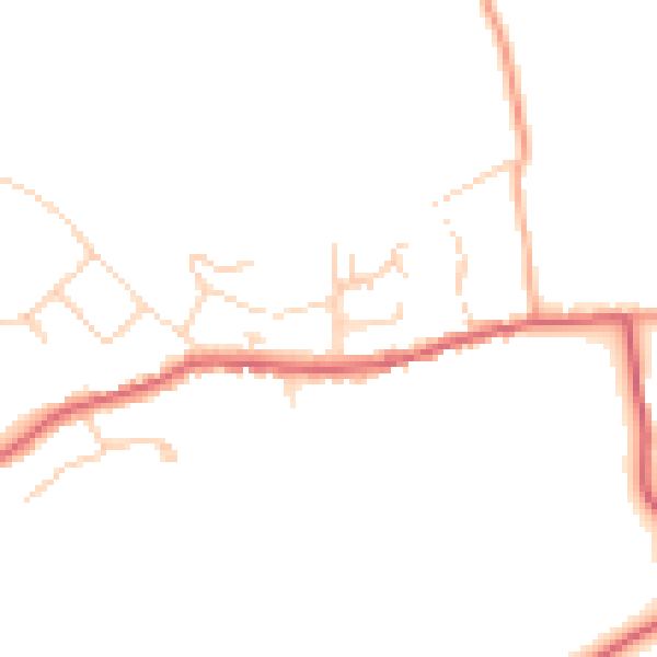 Daytime road noise heatmap for SG4 8SB