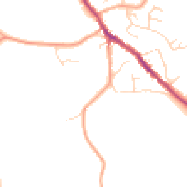 Daytime road noise heatmap for SG4 8UU