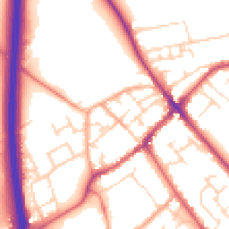 Daytime road noise heatmap for SG7 5AF