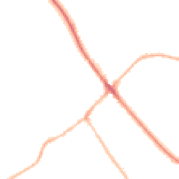 Night-time road noise heatmap for SG7 5AG