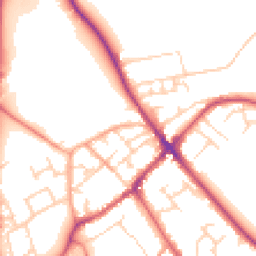 Daytime road noise heatmap for SG7 5AJ