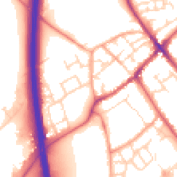 Daytime road noise heatmap for SG7 5AP