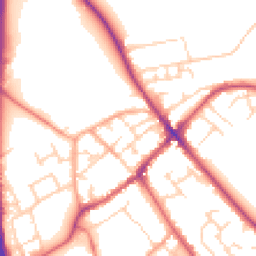 Daytime road noise heatmap for SG7 5AQ