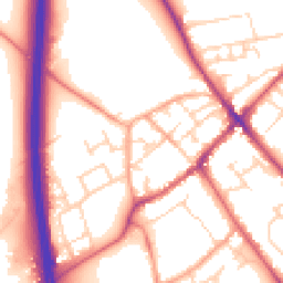 Daytime road noise heatmap for SG7 5BH
