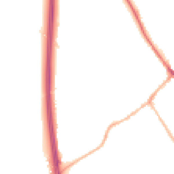 Night-time road noise heatmap for SG7 5BJ